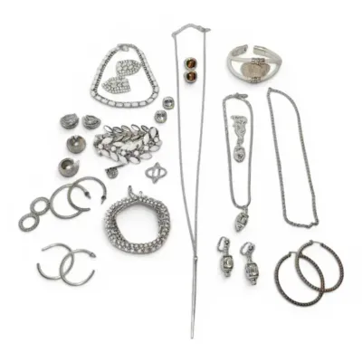 Silver Toned Earrings, Rings, & More Costume Jewelry