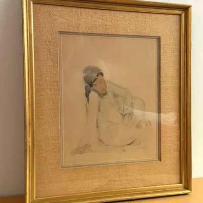 “Reclining Man” Print by Gennaro Gullumi – Figurative Artwork