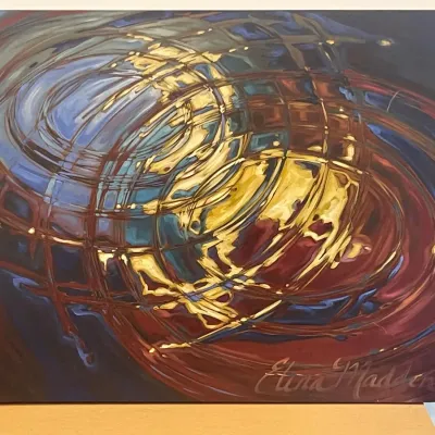 “Day Into Night” by Elena Madden – Large Abstract Painting