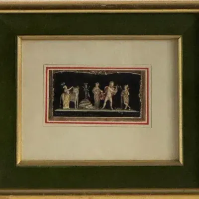 “Pompeii” Lithograph by Giovanni Gallo – Classical Scene Print (1 of a Pair)