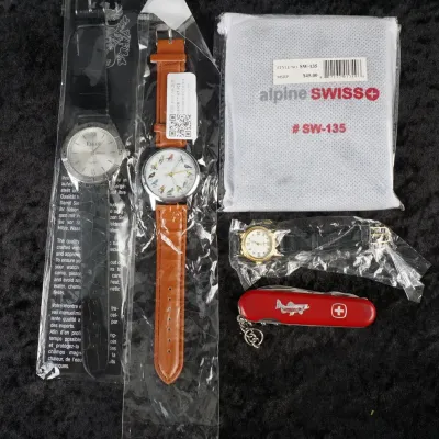 Watches, Alpine Swiss Wallet & Swiss Army Style Knife Set