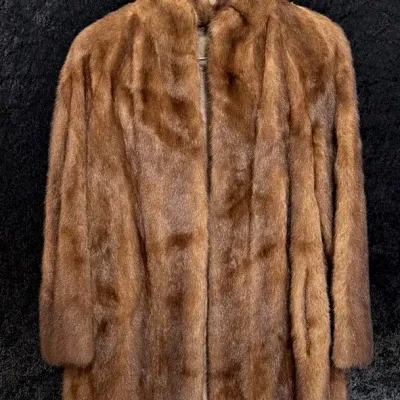 SAGA Mink Vintage Fur Coat with Rotiny Fur Garment Bag
