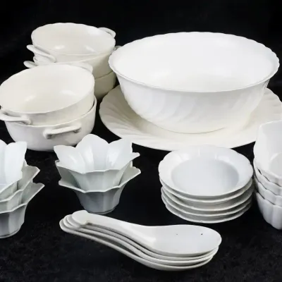 Assorted White Porcelain Serving Bowls, Dishes & Soup Cups