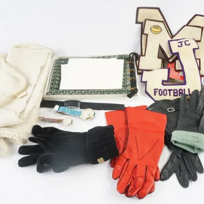 Vintage Gloves, Watches, Knit Bag, Monogram Letters, Frame & Accessories