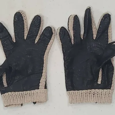 Authentic Italian Driving Gloves – Crochet Cotton & Genuine Leather