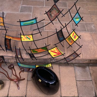 LOT 66: Home Decor Collection - Metal Wall Art, Made in Italy Vase, Candle Holders and More