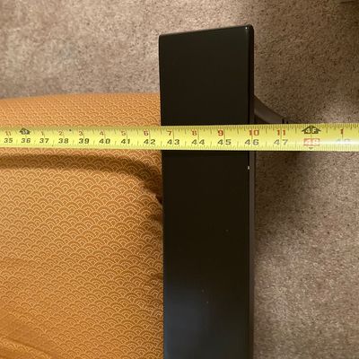LOT 74: Black Wooden Folding Twin Size Futon with Mattress and Accent Pillows