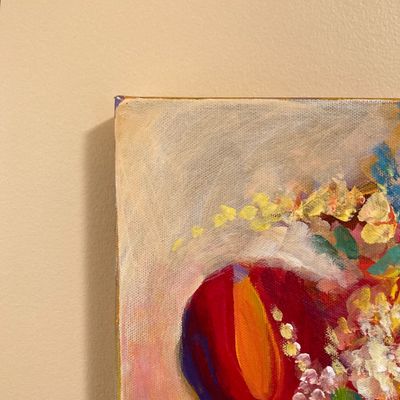 LOT 68: Beautiful Vibrant Floral Oil Painting Signed by Artist Fagan