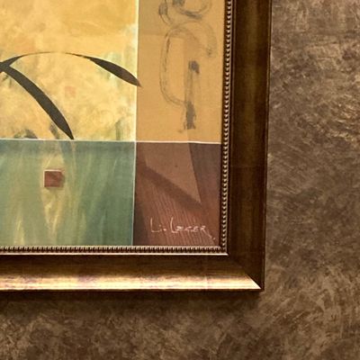 LOT 80: Framed "Sancturary" by Don Li-Leger - Iris Floral Abstract