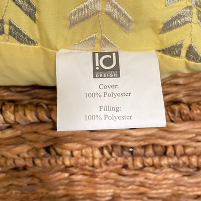LOT 71: Home Decor - Inspirational Wall Art, Mother of Pearl Canister, Accent Pillow and Gold Tone Basket