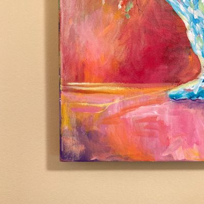 LOT 68: Beautiful Vibrant Floral Oil Painting Signed by Artist Fagan