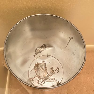 LOT 67: Philadelphia Sports Memorabilia - Vintage Eagles Construction Helmet, Metal Trash Can, Pair of Drinking Glasses, Flyers Plush and...