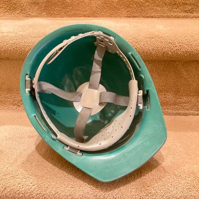 LOT 67: Philadelphia Sports Memorabilia - Vintage Eagles Construction Helmet, Metal Trash Can, Pair of Drinking Glasses, Flyers Plush and...