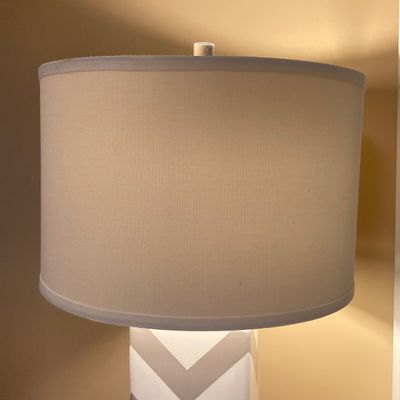 LOT 69: Pair of Safavieh New York Chevron Stripe Table Lamps