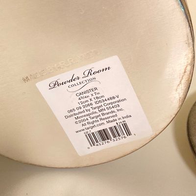 LOT 71: Home Decor - Inspirational Wall Art, Mother of Pearl Canister, Accent Pillow and Gold Tone Basket