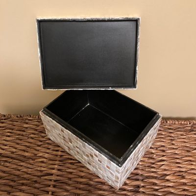 LOT 75: Set of Three Mother of Pearl Decorative Nesting Boxes