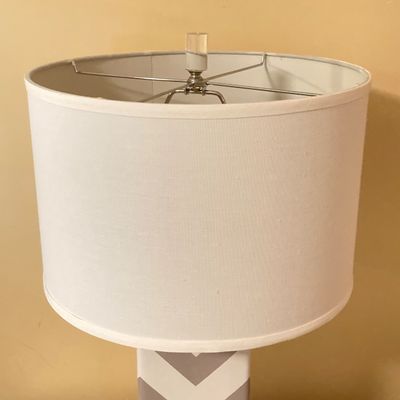 LOT 69: Pair of Safavieh New York Chevron Stripe Table Lamps
