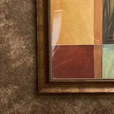 LOT 80: Framed "Sancturary" by Don Li-Leger - Iris Floral Abstract