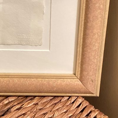 LOT 81: Framed Block Print / Stamp Signed and Numbered 26/74 by Artist