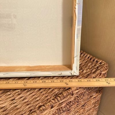 LOT 76: Wicker Storage Chest with Pair of Wall Hangings - Nautical Oil Painting and More