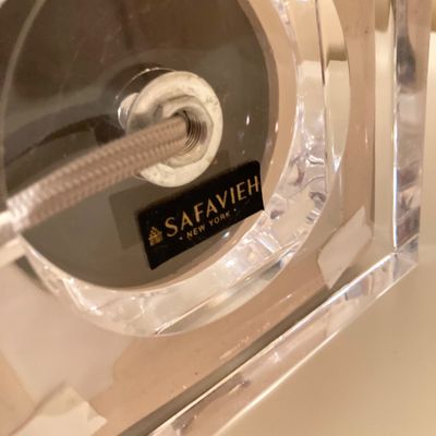 LOT 69: Pair of Safavieh New York Chevron Stripe Table Lamps