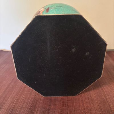 LOT 84: Gold Brass Tabletop World Globe w/Gemstone Inlay, World Globe w/ Inlay Gemstone Paperweight & Miksa Picture Frame