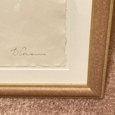 LOT 161: Framed Block Print / Stamp Wall Hanging Signed by Artist and Numbered 8/74