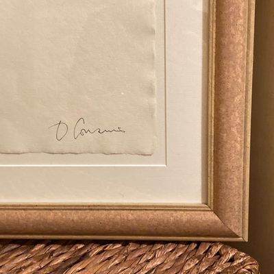 LOT 162: Framed Block Print / Stamp Wall Hanging Signed by Artist and Numbered 8/74