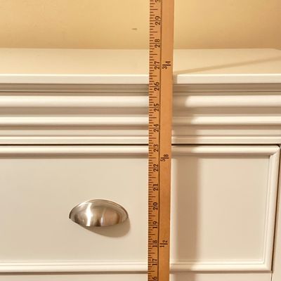LOT 73: White Bed Frame with Magnussen Home Night Stand / Table
