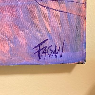 LOT 68: Beautiful Vibrant Floral Oil Painting Signed by Artist Fagan