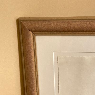 LOT 162: Framed Block Print / Stamp Wall Hanging Signed by Artist and Numbered 8/74