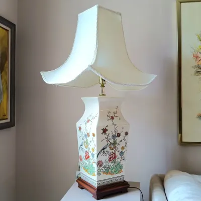 LOT 68F: Chinese Motif Ceramic Vase Lamp