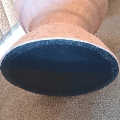 LOT 67L: Vintage Textured Ceramic Side Table