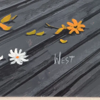 LOT 51F: West Signed Oil Painting