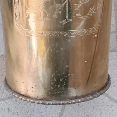 LOT 65L: Vintage Hong Kong Made Brass Umbrella Stand