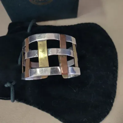 RLM Studio Sterling Silver, Copper, and Brass Cuff Bracelet (#5)