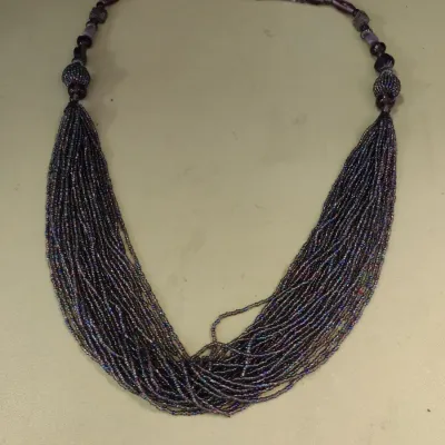 Colorful Seed Bead Necklace- Approx 38" Long (#3)