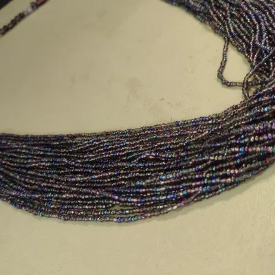 Colorful Seed Bead Necklace- Approx 38" Long (#3)