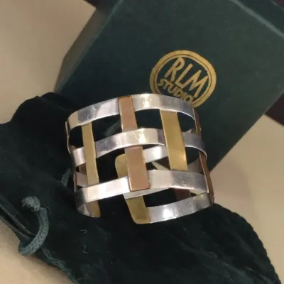 RLM Studio Sterling Silver, Copper, and Brass Cuff Bracelet (#5)