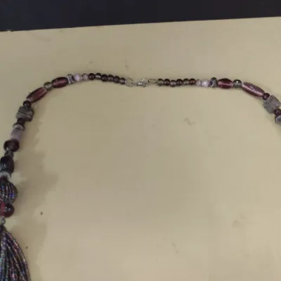 Colorful Seed Bead Necklace- Approx 38" Long (#3)