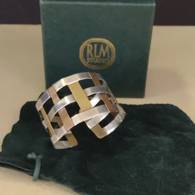 RLM Studio Sterling Silver, Copper, and Brass Cuff Bracelet (#5)
