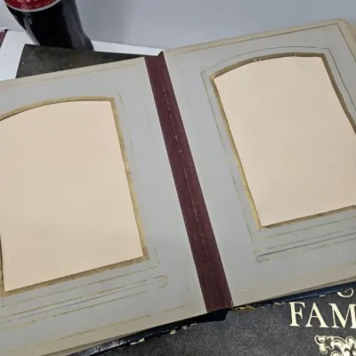 Empty vintage photo albums