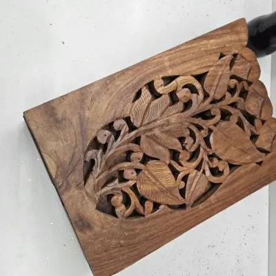 Folding wood basket