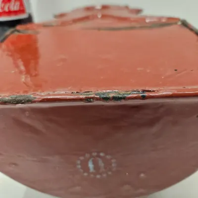 Enamel tin salt container