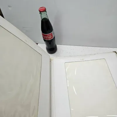 Empty vintage photo albums