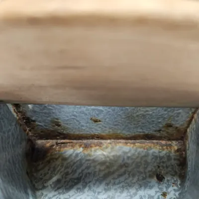 Enamel tin salt container