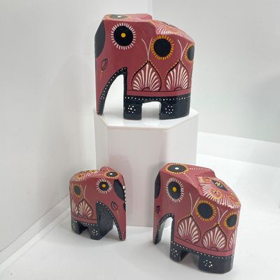 LOT 64: Collection of Carved Animals (Onyx, Wood, Stone) with Ceramic Folk Art Candlestick Holder