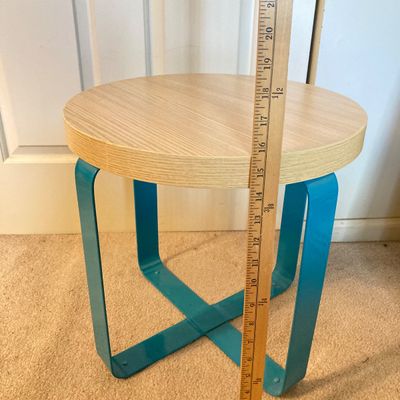 LOT 58: Mid-Century Modern Robert Scott Signed Wall Hanging with Mosaic Planter and Turquoise Metal Stool