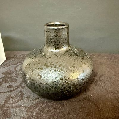 LOT 52: Whimsical Collection of Monochromatic Studio Art Pottery Including 2 Animal Hooded Figures and Vases Some Pieces are Signed