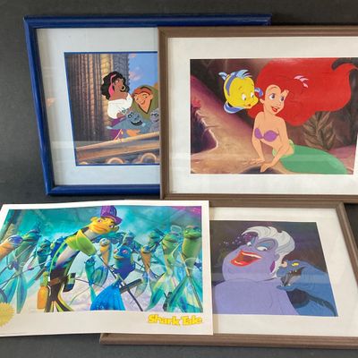 LOT 61: Disneyana Artwork - Exclusive Commemorative Lithographs, The Little Mermaid, Sharktale Special Edition with COA, The Hunchback of...